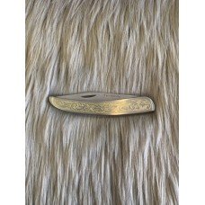 Büyük Sivri İşlemeli Krom Çakı